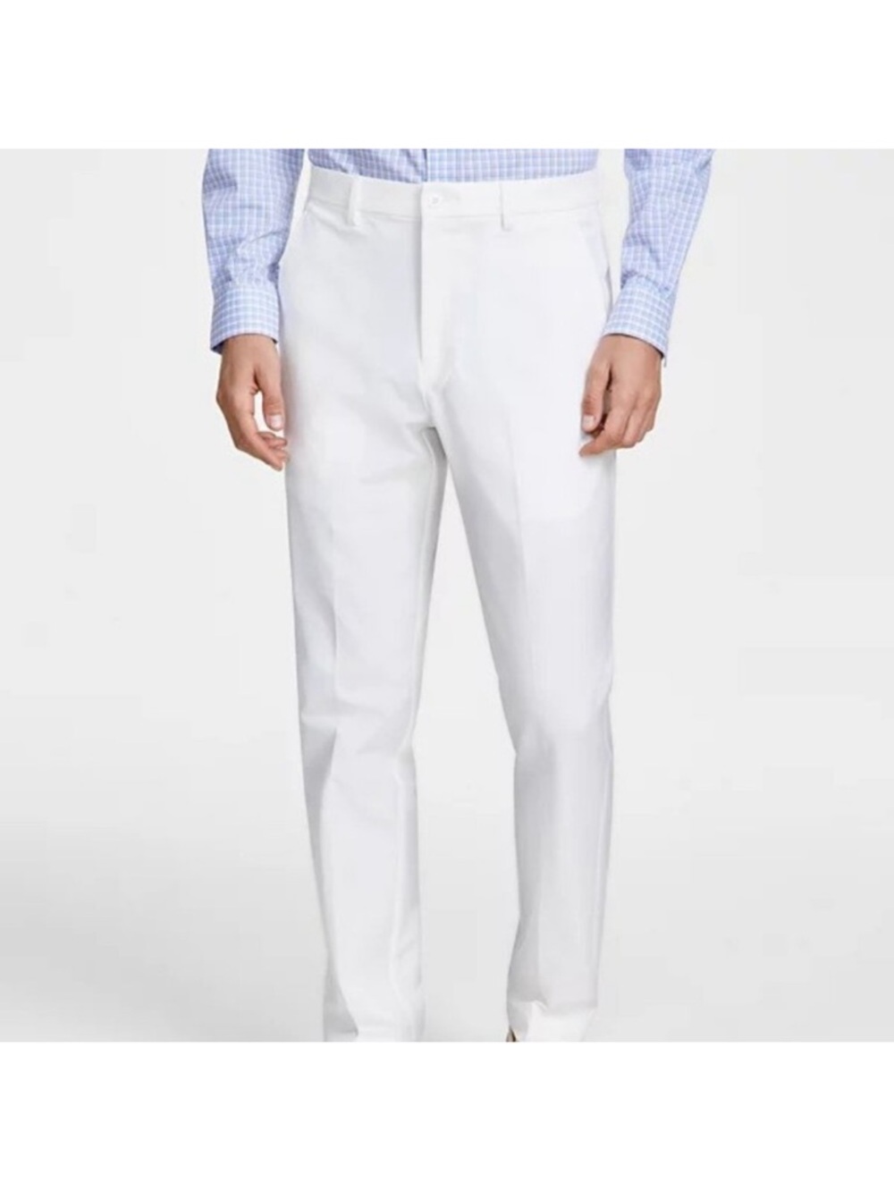 Michael Kors Men's White Dress Pants - Tailored Straight Leg